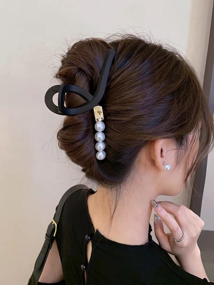 Корейская ретро большая заколка-краб для густых волос - Заколка-краб для волос высокого класса для прически пучок 2025