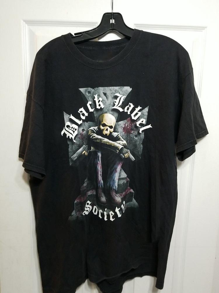 Винтажная футболка унисекс с черной этикеткой Black Label Society, подарок фанату, хлопок, SB021