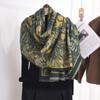 Elegant Retro Oil Painting Style Imitation Cashmere Scarf - Fashionable and Warm Accessory for Women