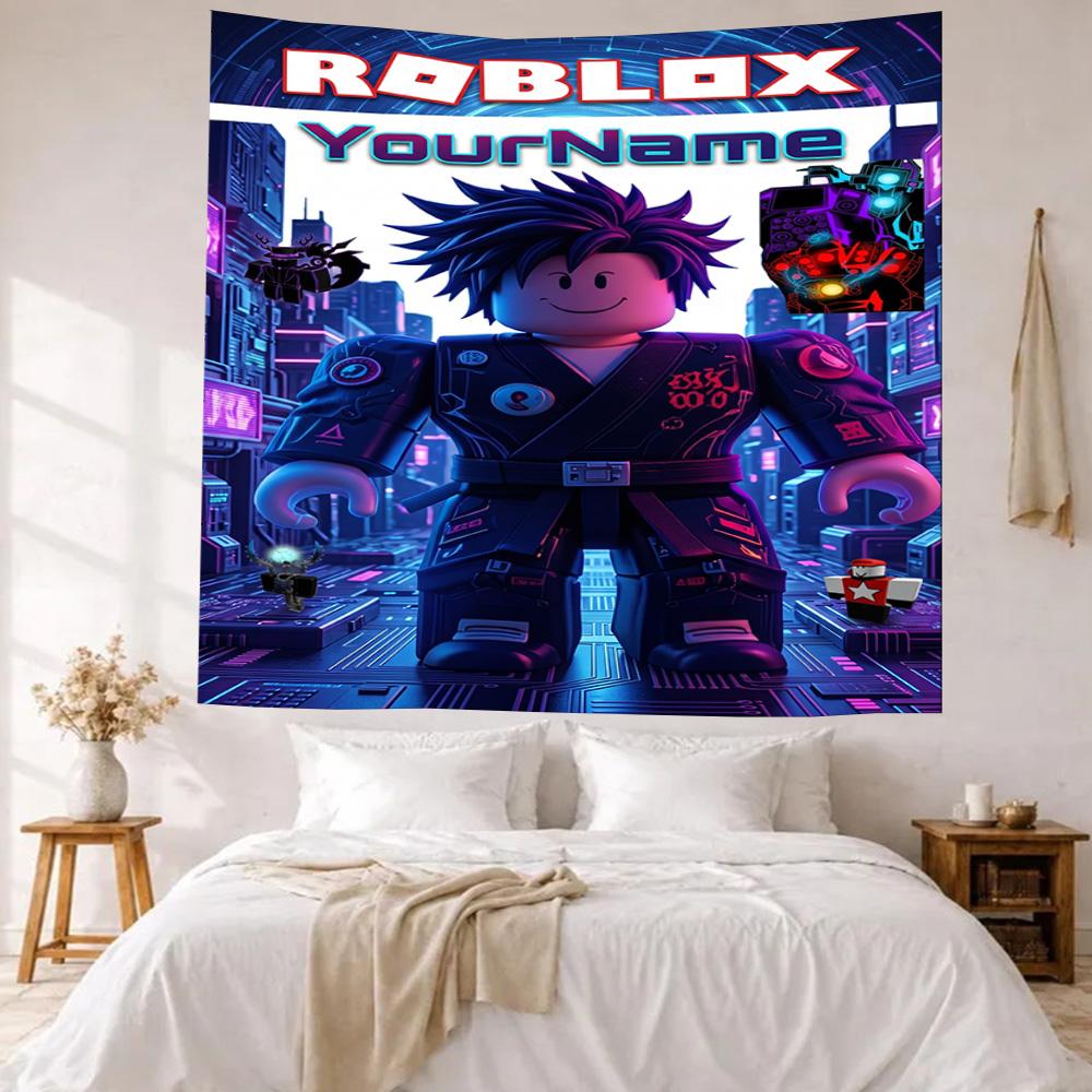 Roblox Custom Your Name Wall Decor Tapestry Art For Pet Memorial Birthdaywedding Party Backdrop Family Gift