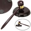 2Pcs/1Set Attorney Decorative Hammer Judge Hammer Wooden Multitool Small Hammer Children Simulation Toy Hammer and Base