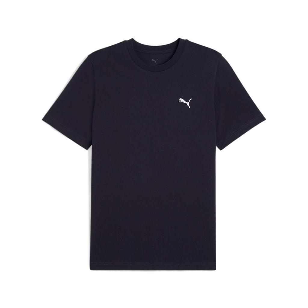 Puma Однотонная футболка с логотипом, удобная, модная, универсальная, с коротким рукавом, мужская, черная 690409-16