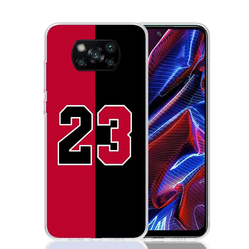 Basketball 23 24 8 Number Case Phone Cover for Xiaomi Poco X3 Nfc X5 X6 X7 X4 Gt F6 F5 Pro F4 F3 M5S M5 M4 M3 5G Trend Fundas Po