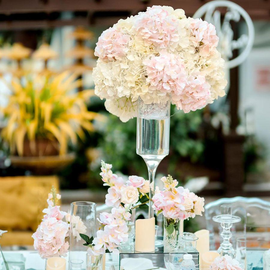 Artificial Flower Silk hydrangea scape Combination Garden Wedding Bride Bouquet Home Table Vase Festival Party Wreath Diy Decora