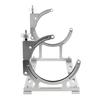 AOSURACING 7” Nitrous Oxide Nos Single Bottle Holder Bracket Nitrogen Single Bottle Support Holder Bracket Silver Black