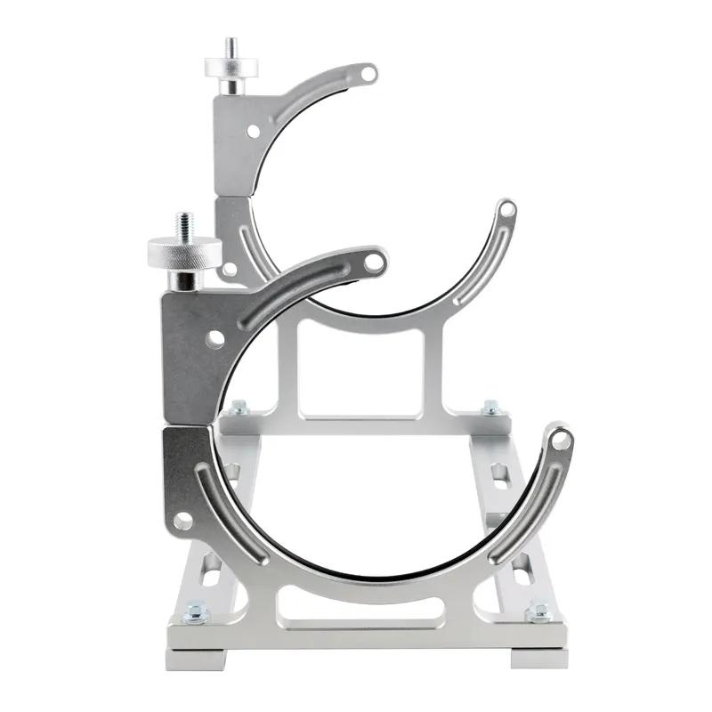 AOSURACING 7” Nitrous Oxide Nos Single Bottle Holder Bracket Nitrogen Single Bottle Support Holder Bracket Silver Black