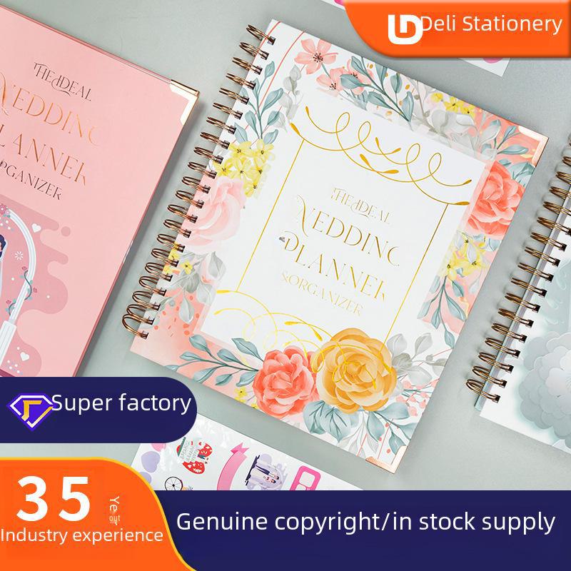 «Планировщик романтических свадеб 2025 года»: Элегантный блокнот для помолвки в спиральном переплете