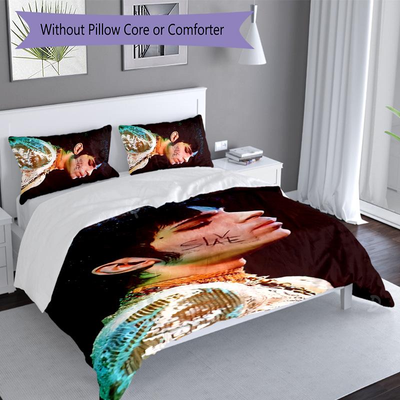 3pcs Purple Rain4 pattern bedding set duvet cover set includes duvet cover &pillowcases, perfect all season bedroom decoration & gift