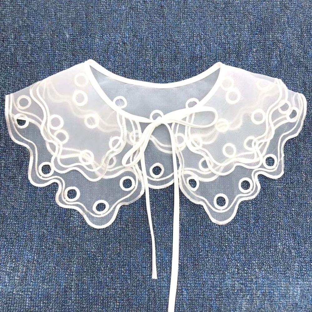 Cotton Lace Hollow Girl Shawl For Women Apparel Sewing Lace Neckline Clothing Decoration Fake Collar