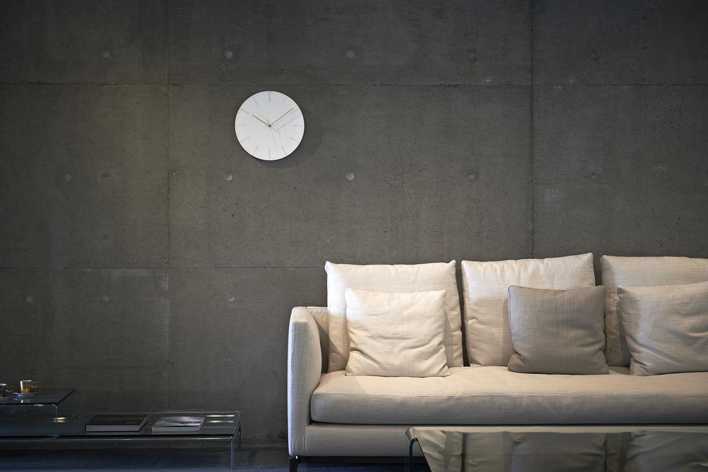 Lemnos Analog Wall Clock CARVEDII White NTL13-10WH 340×D42mm