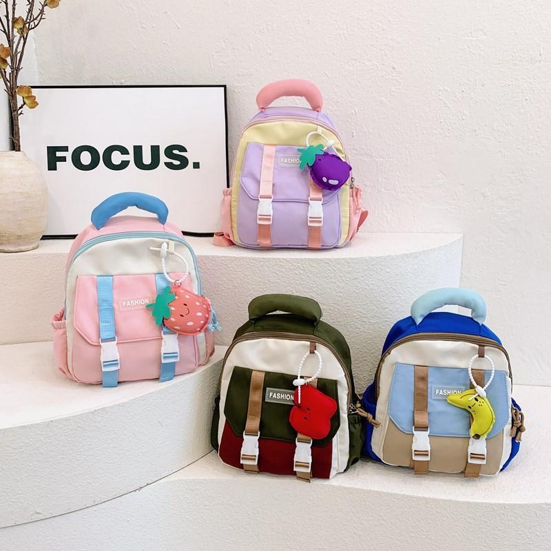 Trendy Cute Dual Shoulder Backpack For Boys And Girls In Bright Colors Perfect For School