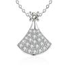 Mori Fan-shaped Fashion Japanese and Korean Small Skirt Necklace Girls Collarbone Chain Pendant Set Chain