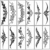 EVAGO 18 Sheets Flower Temporary Tattoos For Women Arm Neck, Jellyfish Sunflower Moon Rose Fake Tattoos For Adults Girl, Realistic Snake Tatoo Sticker