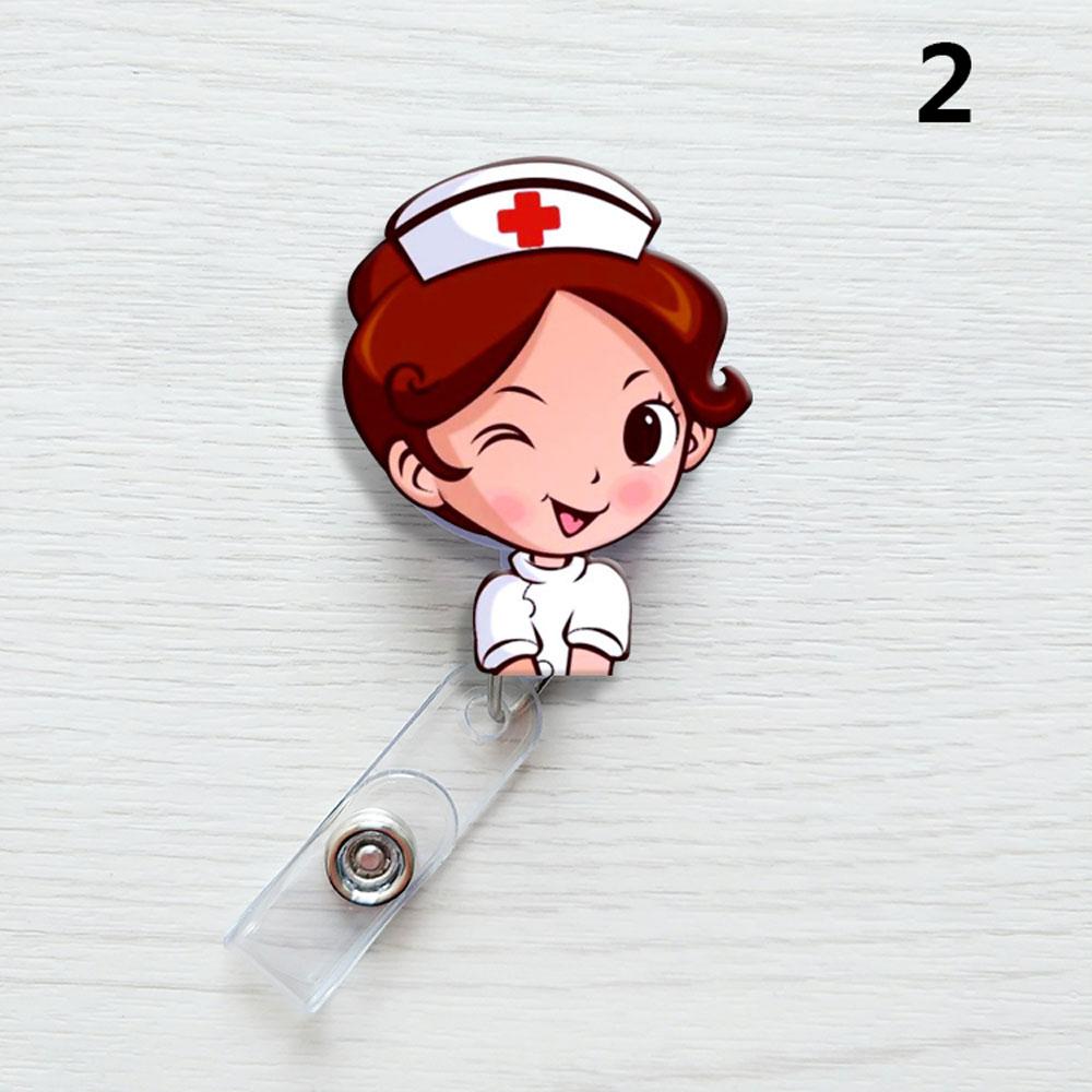 1PC Nurse ID Name Card Badge Reel Doctor Clips Name Card Holder Card Holder Clip Office Supplies Badge Holder Clip