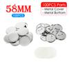32-75mm Badge Button Mold Interchangeable Die for Button Maker Round/Heart Shaped Mold Badge Pins Parts Supplies for DIY Making