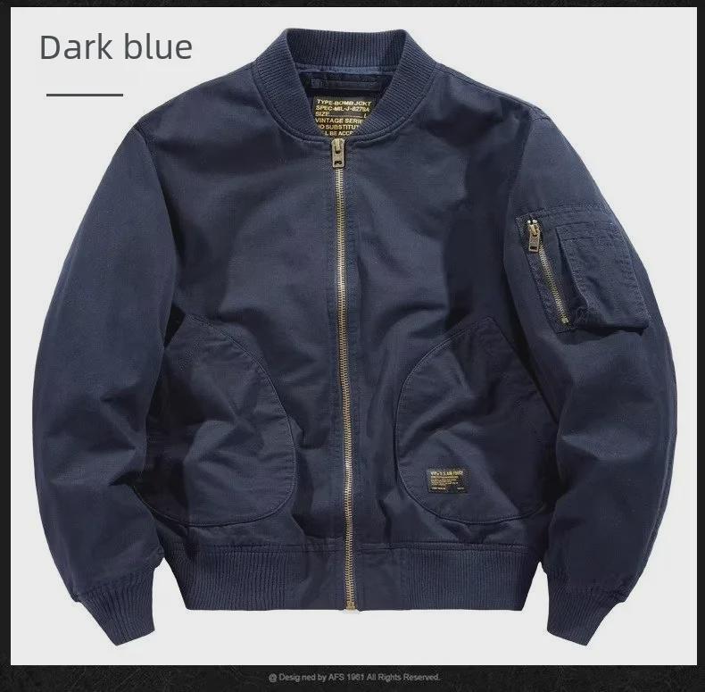 Унисекс ретро японская пилотская куртка - легкая хлопковая бейсбольная куртка для весны, осени и зимы