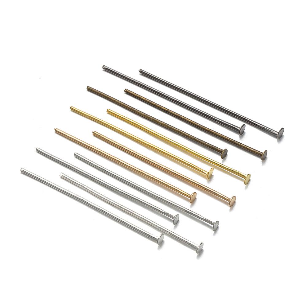Flat Head Eye Pin Needles Beads Supplies for Jewelry Making Bracelet Accessories Earring Diy