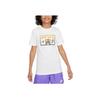 Sportswear Letter Print Cartoon Anime Pattern Sports Short Sleeve T-Shirt Kids T-Shirts White FD3964-100