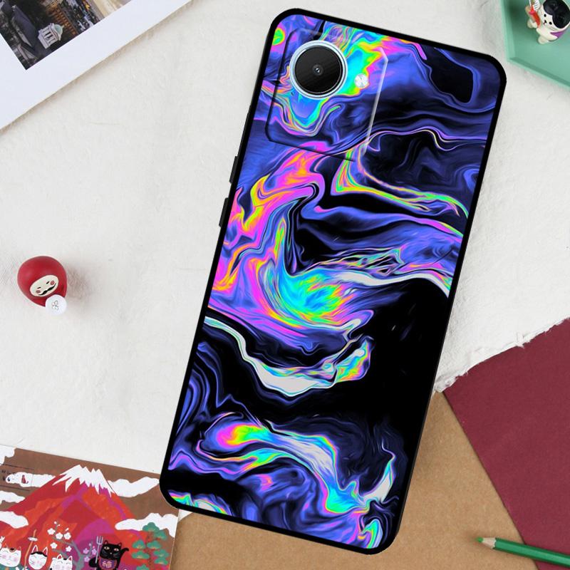 Психоделический принт в пастельных тонах для чехла Realme GT7 Pro GT 6T 5 6 C67 C75 C61 C55 C53 C51 C21Y C25S 10 11 12 13 14 Pro Plus