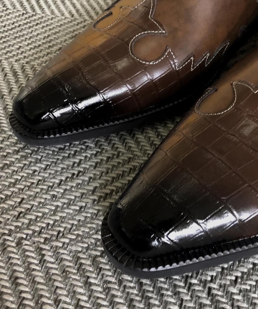 Joenshoe Cadenza Western Boots Brown Combination
