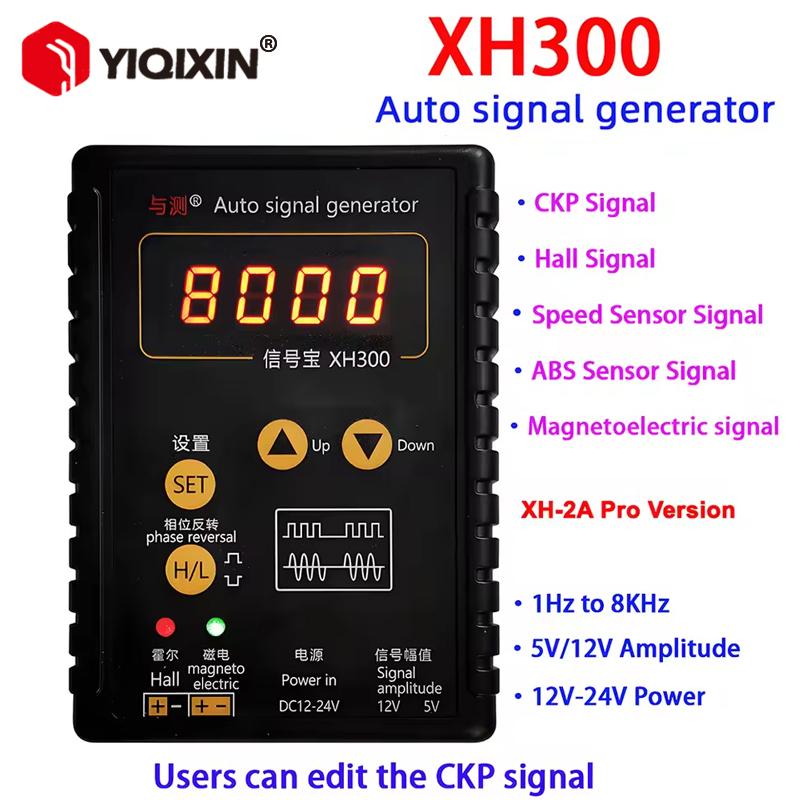 Auto Signal Generator XH300 XH-2 Vehicle Hall Sensor Crankshaft Position Sensor Simulator Car Repair Tool 1Hz to 8KHz Output