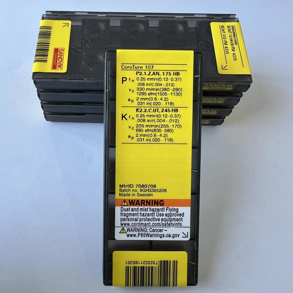 Original Sandvik / SCMT120408-PM 4335 / CNC Lathe Carbide Blade 10 PCS