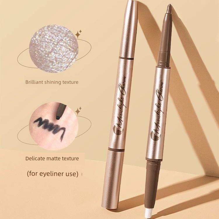 Other Double-Ended Eyeliner and Highlighter Pen, Two-In-One, Pearlescent, Brightening, Smudge-Proof, Waterproof, for Defining Eye Makeup