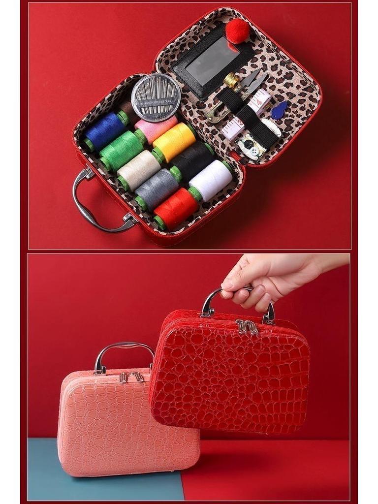 Портативный бытовой швейный набор: Многофункциональный набор для шитья с иглами и нитками в сумке для хранения