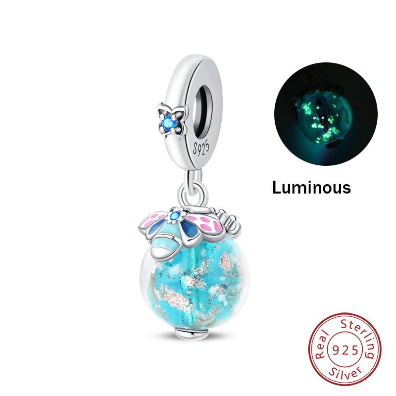 Copper Glow In The Dark Firefly Honeybee Star Charms Beads Fit Qikaola Original Bracelets Fine Diy Jewelry Gift