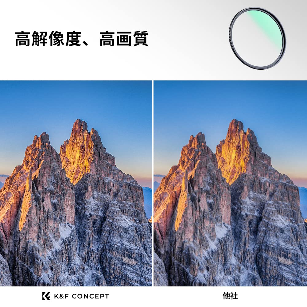 Concept 67mm Lens Protection Filter AGC Optical Glass HD Super Resolution High Transmittance Low Reflectance Ultra Thin 28 Layer Nano Coating Water