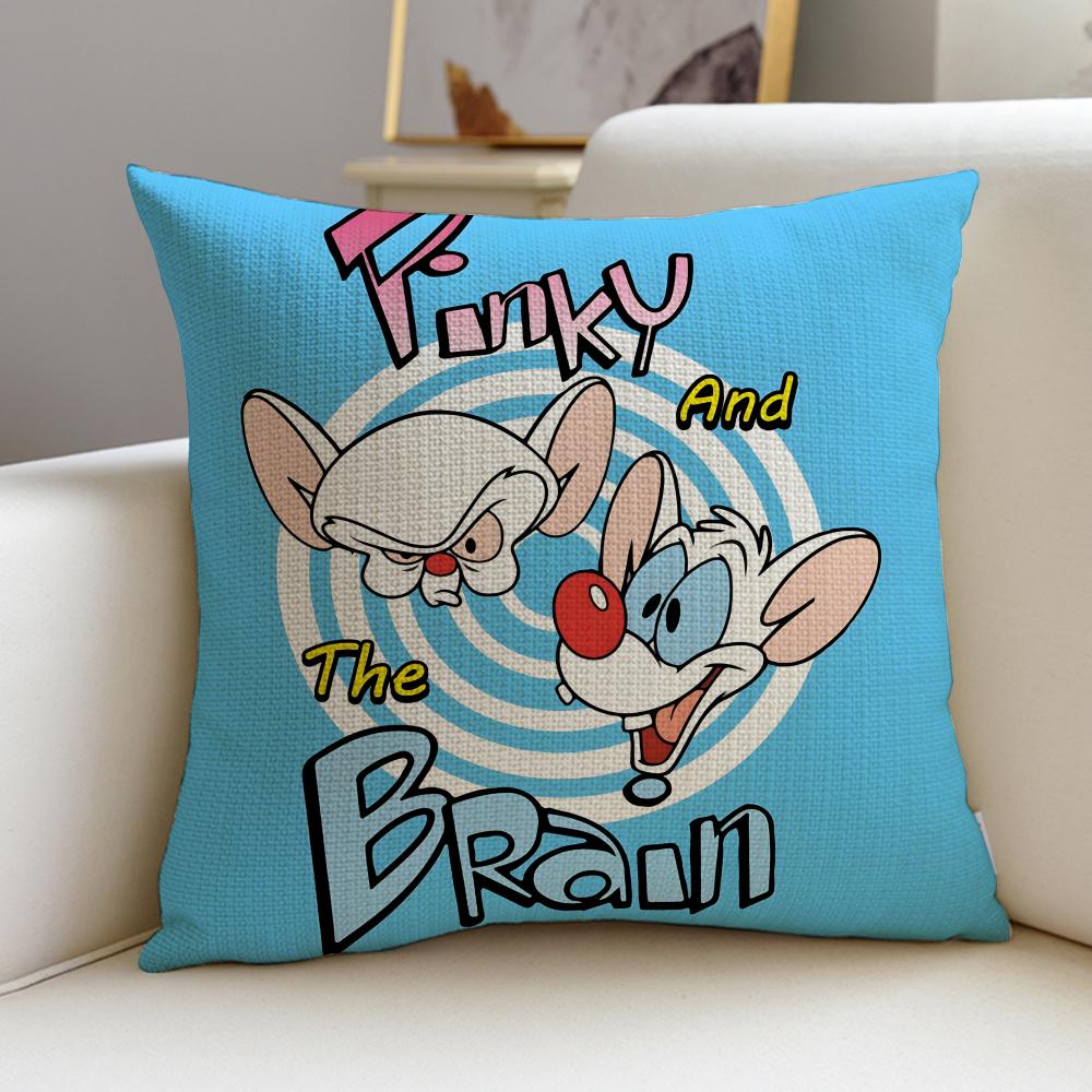 Clever PPinky and the BrainS Cushion Cover Breathable and skinfriendly linen pillowcase square removable and washable cushion