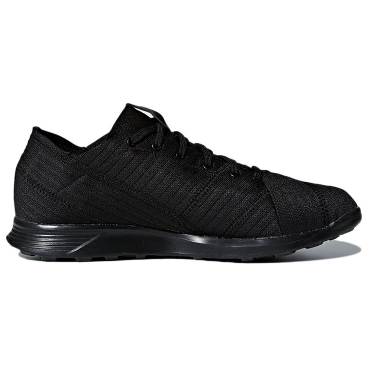 Adidas Nemeziz Tango 17.4 TR Круглый носок Шнуровка IC/IN Для зала Ткань Нескользящие Дышащие Футбольные бутсы Мужские Футбольные бутсы Черные CP9127