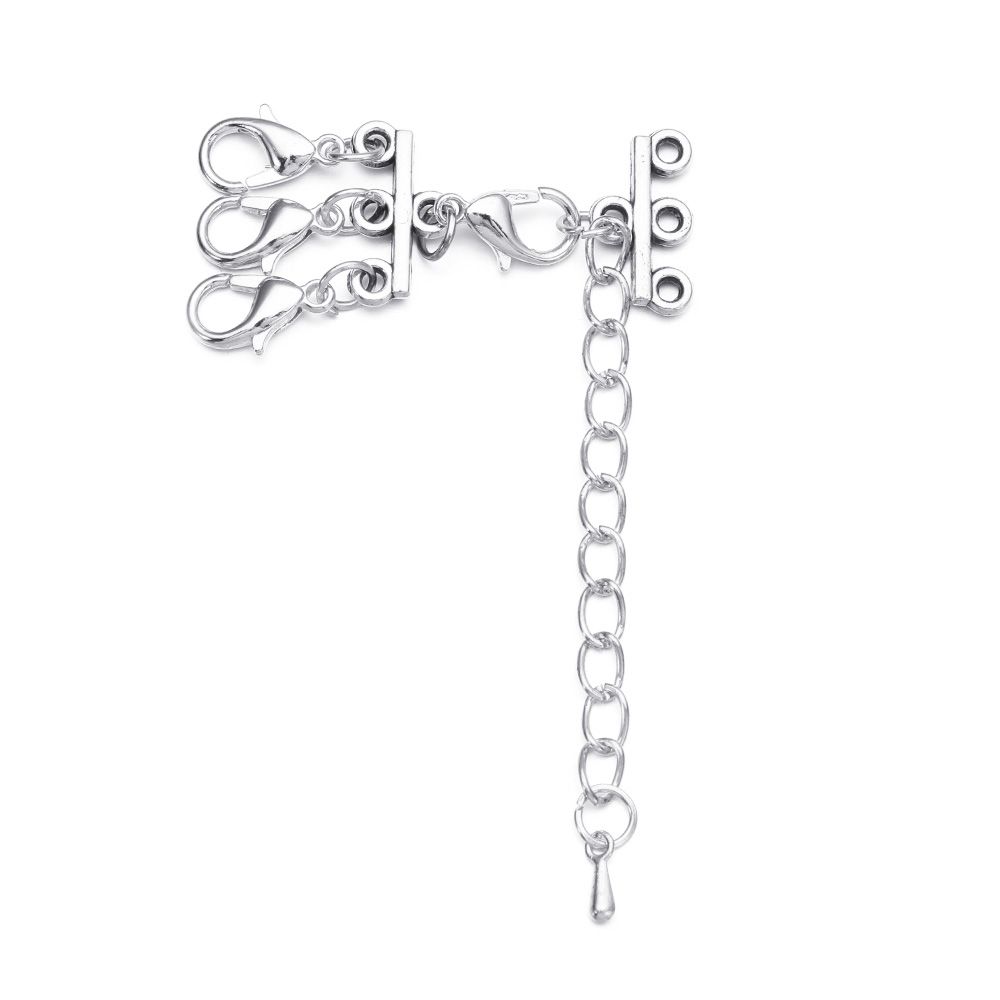 Цепь для самостоятельного изготовления ювелирных изделий, фурнитура для многослойных ожерелий, браслетов, соединители, многорядные застежки