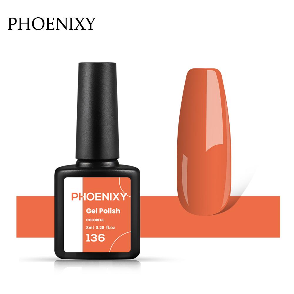 PHOENIXY, 60 цветов, гель-лак для ногтей, долговечный гель-лак, верхнее базовое покрытие, полуперманентный гель-лак, дизайн ногтей «сделай сам»