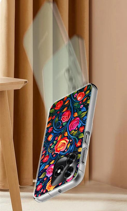 Etui Do Honor X5C Plus / X5C 4G Obudowa Foto Case Plecki Kwiaty + Szkło 9H