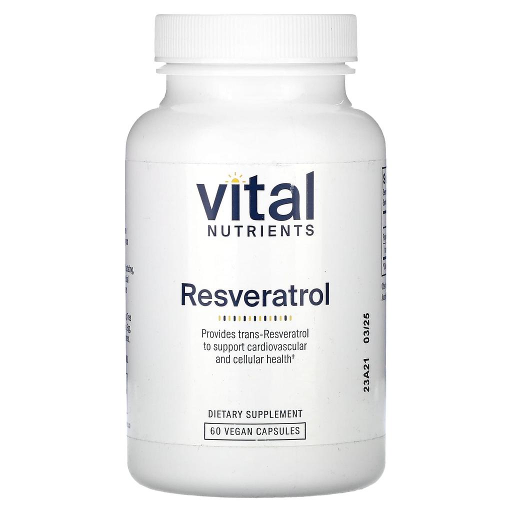 Vital Nutrients Ресвератрол, 60 растительных капсул