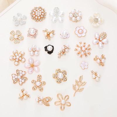 Жемчужный цветок пятилепестковый DIY чехол для телефона Каплевидные украшения для клогов