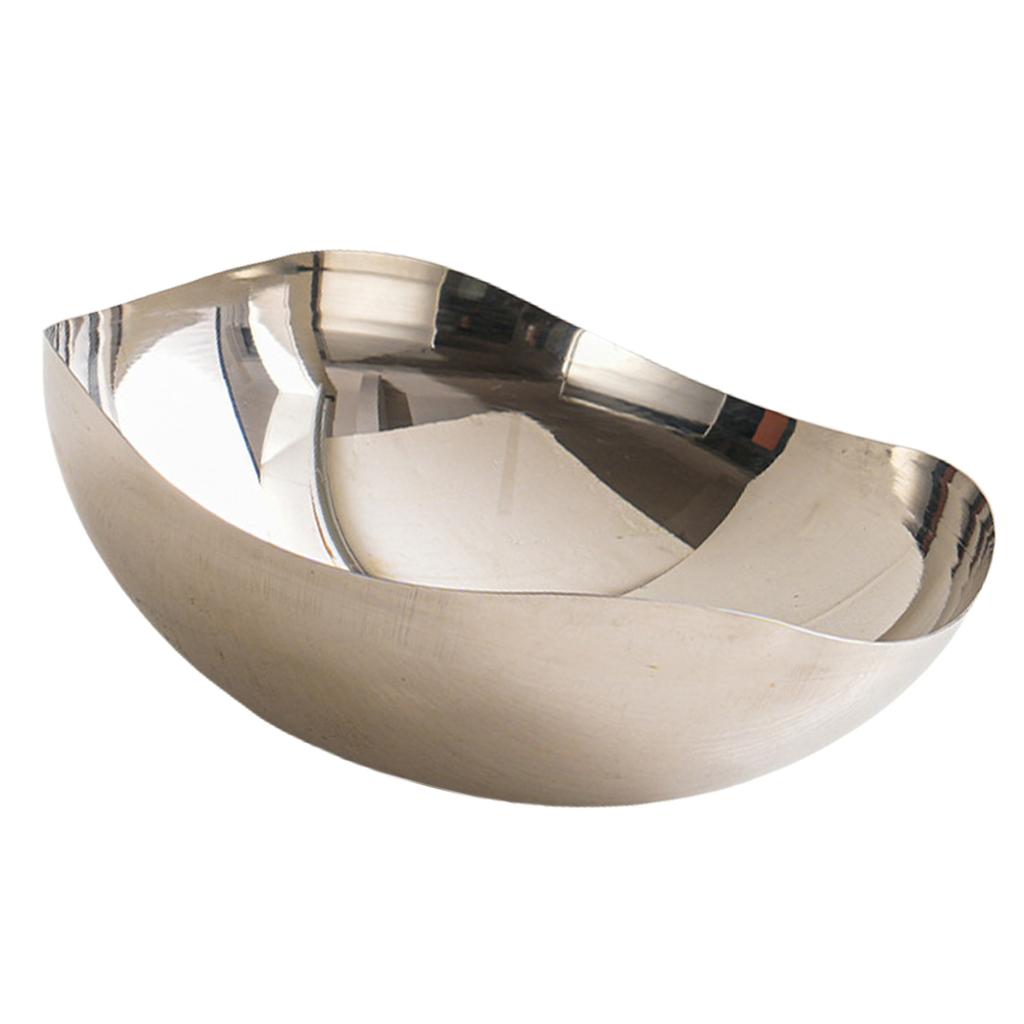 Stainless Steel Fruit Bowl Metal Salad Bowl Dining Table Centerpiece Decorative Bowl Modern Fruit Basket Enduring