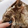 Sunset Retro Brown Banana Jungle Silk Scarf - Thin Mulberry Silk Small Square for Casual Neckwear.