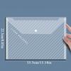 10pcs A4 Transparent Plastic File Folders Snap Closure Waterproof File Bag Student Organizer Information Pocket Stationery