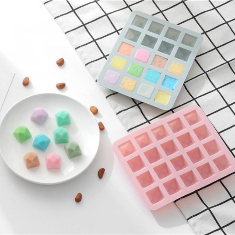 20 сеток, силиконовая ромбовидная форма, решетка для льда, мешок для льда, квадратный кубик льда, форма для кубиков льда, коробка для льда, форма для льда