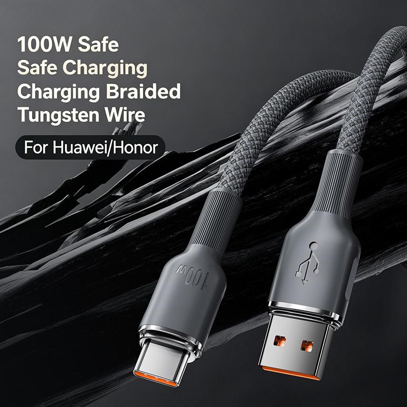 Кабель USB на Type-C Линия синхронизации данных Быстрая зарядка Для телефона Huawei Android Плетеный кабель-зарядное устройство