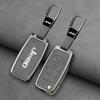 Zinc Alloy Leather 4 Buttons Car Folding Key Case Protector Cover Fob for Jeep Renegade Compass 2016 2019 2020 2021 Accessories
