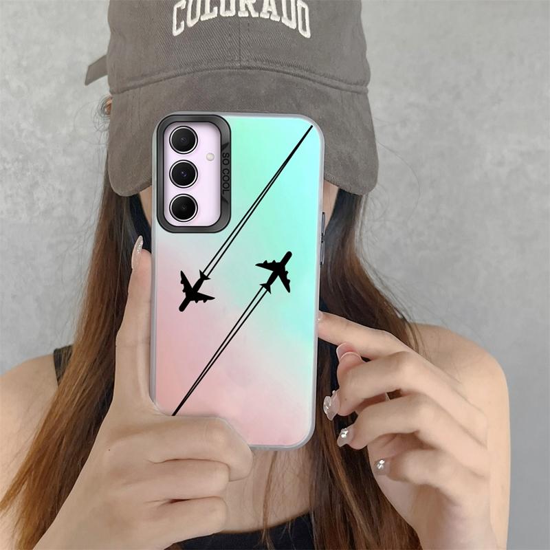 Чехол для телефона Samsung S24 Ultra S23 Plus S22 S21 S20 FE A55 A54 A53 A35 A34 A32 A25 A24 A15 A14 A13 5G противоударный бампер градиентный чехол Aurora