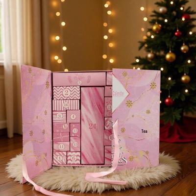 Креативная складная подарочная коробка-адвент-календарь с двойными дверцами