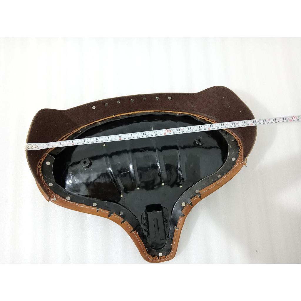 Solo Seat For Harley Tan Leather Skirt Knucklehead Panhead Shovel TC Bobber |Fit