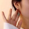 Серьги из нефрита Хэтянь с переплетением, Простые серьги-крючки в национальном этническом стиле, Длинные серьги с белым халцедоном в виде пряжки безопасности, Женские