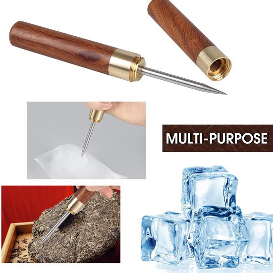 Ice Pick High Durability Rustproof Metal Easy-Grip Ice Piton Cocktail Whiskey Ice Breaking Tool Kitchen