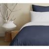 Pack complet 6 pièces Marine/Blanc réversible housse de couette pour lit 140 x 190 cm