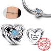 Оригинальный браслет-шарм Pantaro Authentic Fit DIY с цирконом из стерлинговой меди 925 пробы, ажурный, в форме сердца, «Бесконечная любовь», для мамы, с изысканными бусинами